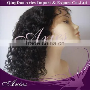 Malaysian Virgin Hair #4 Color Full Lace Wig Spiral Curl thumbnail-4