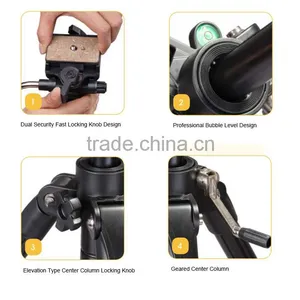 Professional Video Camera Tripod, Fluid Head Tripod Stand VT-2000 thumbnail-5