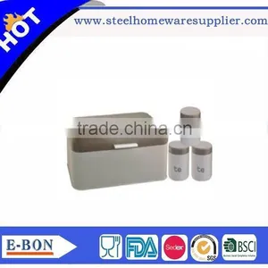 High Quality Stainless Steel Bread Box and Canister Set thumbnail-2