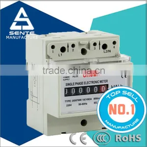 DDS 76666 Single Phase Electric DIN Rail Energy Meter Voltmeter Kilowatt Hour Meter thumbnail-3