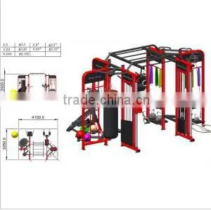 Commercial Crossfit Gym Equipment /Multi Synergy 360 Gym Fitness/ Group Training Fitness Equipment/multi Jungle 8 Stacks(S-1001) thumbnail-5