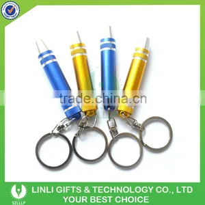 Torch Shaped Metal Aluminium Tool Kit Keyring thumbnail-1