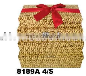 Chinese Handmade Book Shape Paper Gift Box With Satin Bow thumbnail-1