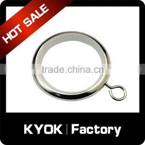 KYOK Antique Brass Metal Bay Window Passing Curtain Pole Rings Round Type,Roller Curtain Accessories 22mm Wholesale thumbnail-5