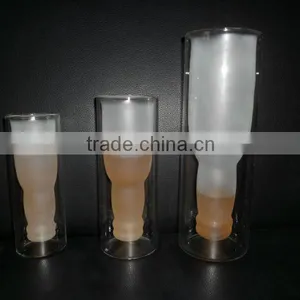 Hand-blown Juice Glass Double Wall Beer Glass thumbnail-1