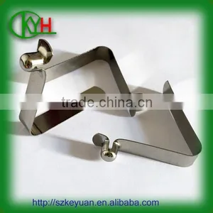 OEM Nickel Plated Small Tube Push Button Spring Clips thumbnail-2