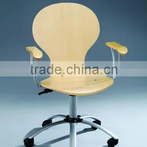 Bentwood Office Chair With Armrest thumbnail-1