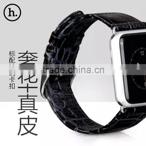 Hot Sale Crocodile Grain Real Leather Watch Band for Apple Watch thumbnail-1