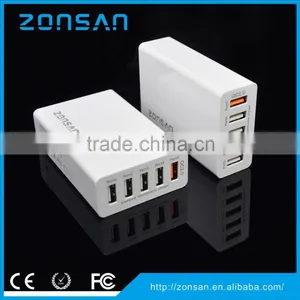 5-PORT USB Travel Charger Qualcomm Quick Charger 2.0 thumbnail-3