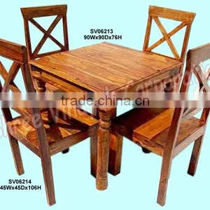 Wooden Dining Table & Chair,home Furniture,dining Set,dining Room Furniture,indian Wooden Furniture,shesham,mango Wood Furniture thumbnail-1