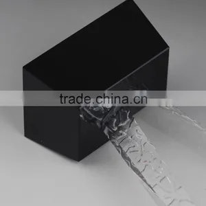 Oem Logo Design Size Optical Glass TV Show Competetion Award With Yellow Base K9 Engraving Crystal Plaque Trophy thumbnail-6