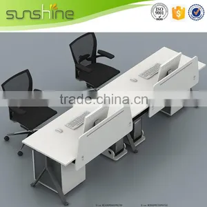 Office Furniture Double Workstation Desk MFC Board and Glass Partition Different Design thumbnail-3