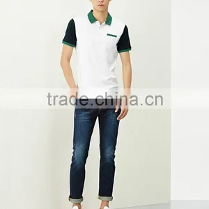 Men's Casual Business Contract Colour 100% Cotton POLO T Shirt thumbnail-2
