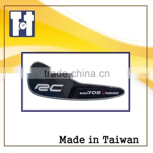 Promotional Car Aluminum Safety Orange Saffron Classical Brand Epoxy Sticker thumbnail-5