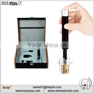 Air Pump Wine Opener Gift Set, Leather Box Wine Set thumbnail-1