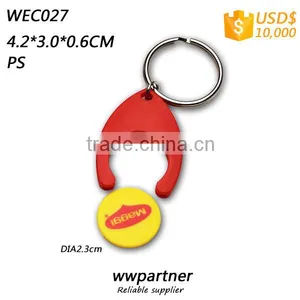 2.3 cm Your Custom Logo Plastic Token for Shopping Cart thumbnail-1