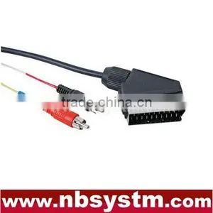 Scart Plug Male to 2x RCA Plug Male Cable thumbnail-1