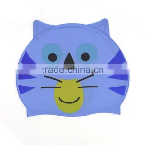 Summer Diving Promotional KID Swimming Cap, Animals Printing Swimming Cap., Child Silicon Swimming Cap thumbnail-3