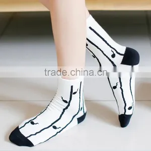 Winter or Autumn Design Young Girls Tube Socks Fresh and Lovely Embroidery Small Tadpole Cotton Socks thumbnail-3