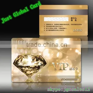 Gold Shining Pvc Card Loco Magnetic Stripe Rfid Tag Key Card thumbnail-1
