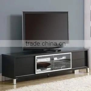 TV-4205 New Model Cheap Glass and MDF tv Stand thumbnail-2