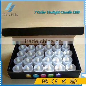 24Pcs / Box 7 Color Rechargeable Battery Operated Mini Tealight Candle LED thumbnail-6