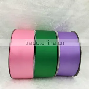 Wholesale 100% Polyester 2-1/2 Inch Double Face Ribbon Satin, Double Side Satin Ribbon thumbnail-1