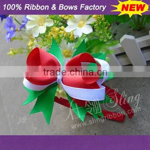 Handmade Christmas Style Grosgrain Ribbon Covered Plastic Headband thumbnail-1