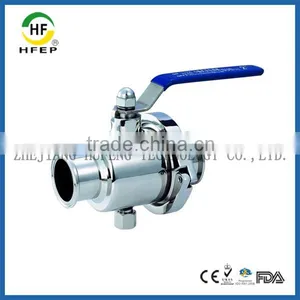 HF1A00380 DN80 3 Inch Top Quality 304 Stainless Steel Sanitary Ball Valve thumbnail-1