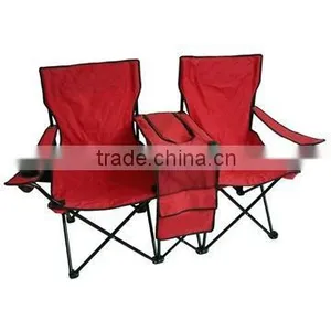 Folding Double Beach Chair With Table thumbnail-1