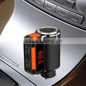BC09 New Product Bluetooth FM Hands-free Car Charger With Cigarette Lighter Port thumbnail-1