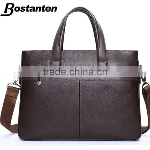 Business Brown Leather Men Briefcase Messenger Hand Bags Fashion thumbnail-3