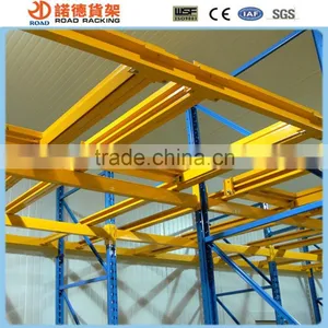 Push Back Rack Painting Racking System With 5 Pallet Depth thumbnail-3