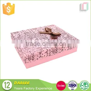 Grey Cardboard Packaging Gift Box Wholesale With Bowknot thumbnail-6