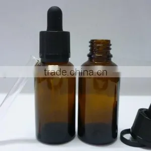 Glass Material and e Liquid Juice Bottles Industrial Use Amber Single Round Bottle With Basket Cap thumbnail-2