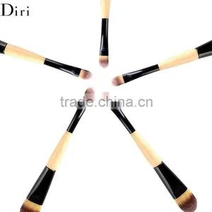 Double Sided Yellow Hair Long Handle Foundation Eye Shadow Brush thumbnail-2