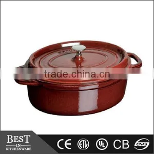 French Oval Casserole With Lid thumbnail-1