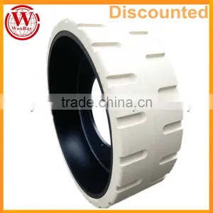Hot Sale Famous Solid Tire Factory Supply 410x130 Colored Solid Rubber Tires for Cars With Cheap Price thumbnail-1