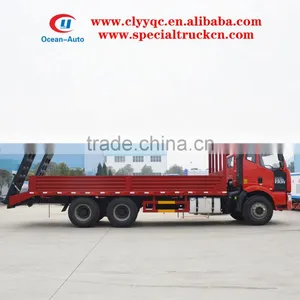 FAW 6X4 Heavy Flat Bed Tow Truck With Playload 15ton for Sale thumbnail-3