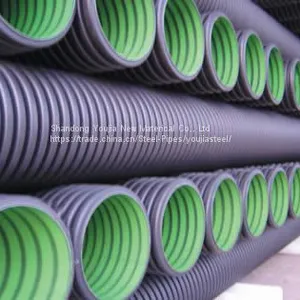 High Quality Large Diameter Doubl Wall Corrugated HDPE Drainage Pipe thumbnail-3