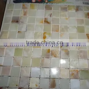 NEW PRICE LIGHT GREEN ONYX MOSAIC TILES COLLECTIONS thumbnail-5