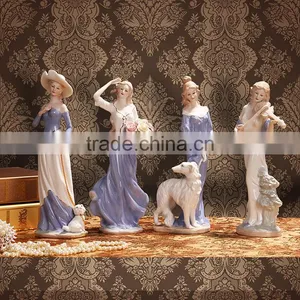 Classical Exquisite Elegance Porcelain Lady Figurine thumbnail-4
