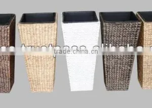 Outdoor Garden Natural Rattan Flower Pots thumbnail-3