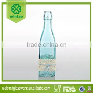Spray Blue Bottle & Candy Color Vase Body is Long With Bud Silk Cloth thumbnail-1