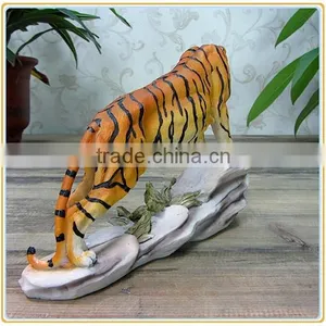 Customized Garden Decoration Life Like Wild Animal Tiger Sculpture thumbnail-2