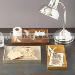 Eco Friendly Golden Lacquered Decorative Tray thumbnail-4