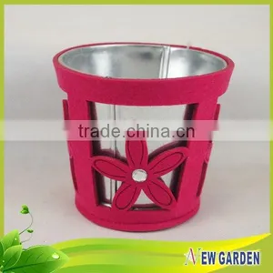 Home Furniture Flannelette And Iron Decorative Table Top Flower Vases thumbnail-6
