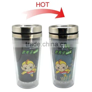 China Gift Item Stainless Steel Inside and Plastic Outside Cup for Sale thumbnail-2