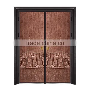 BSINI Security Entrance Door Aluminum Door Steel Main Door Wood Carving Design(BG11-M067) thumbnail-1