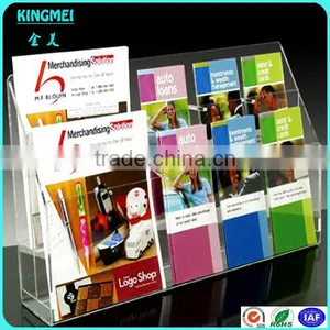 KM-GP19 New Style Table Clear 3 Tiers a6 Acrylic Brochure Holder Factory thumbnail-5